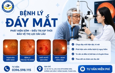 BỆNH LÝ ĐÁY MẮT: NGUY CƠ GÂY MẤT THỊ LỰC THẦM LẶNG VÀ CÁCH PHÒNG NGỪA